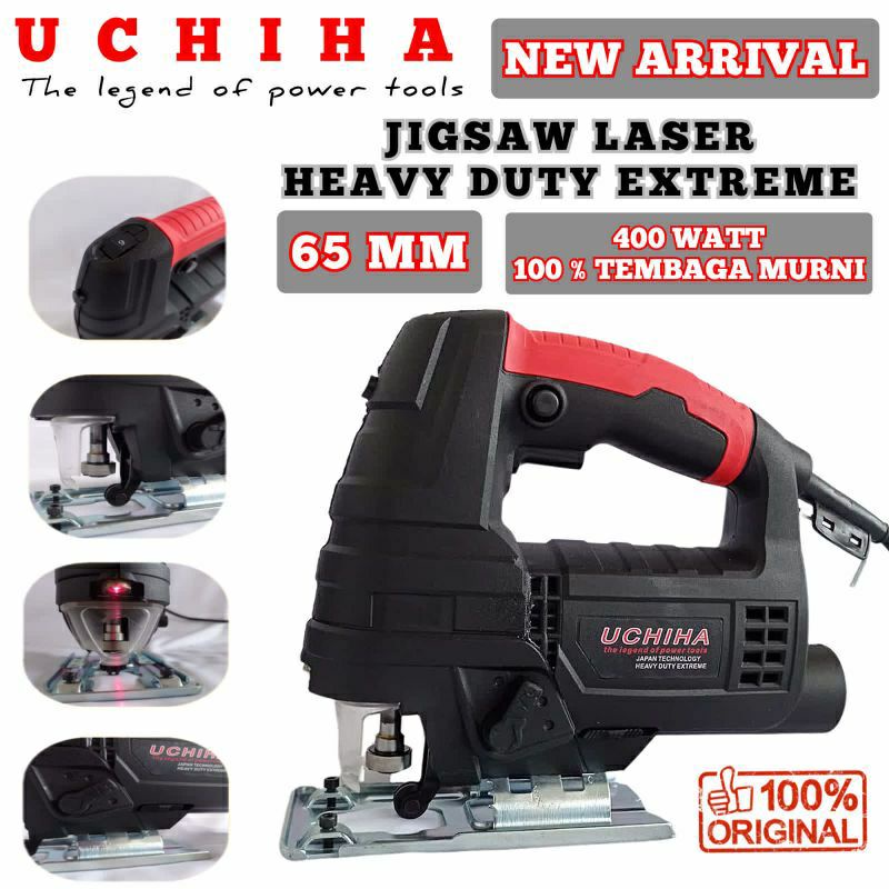 mesin jigsaw laser 65mm uchiha variable speed tahan panas full bonus
