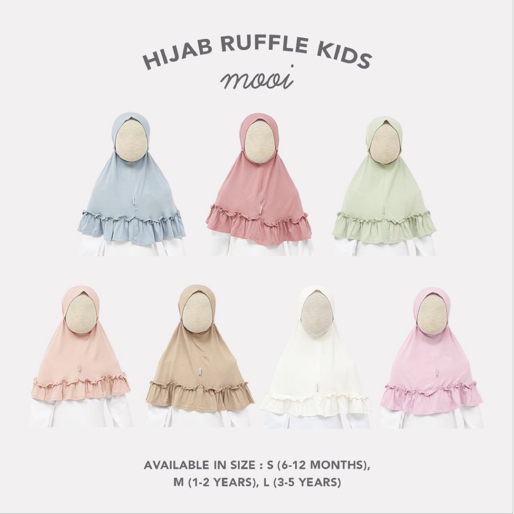 PROMO 7.7 PROMO BAJU LEBARAN MURAH MOOI HIJAB RUFFLE ANAK JILBAB ANAK PEREMPUAN MUSLIM RAYA EDISI BAJU LEBARAN 6 BULAN - 5 TAHUN