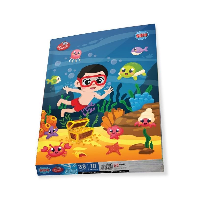 

Pack of 10 School Book Buku Sekolah Bergaris Sidu EB 58N 58 sheets 21x16 cm