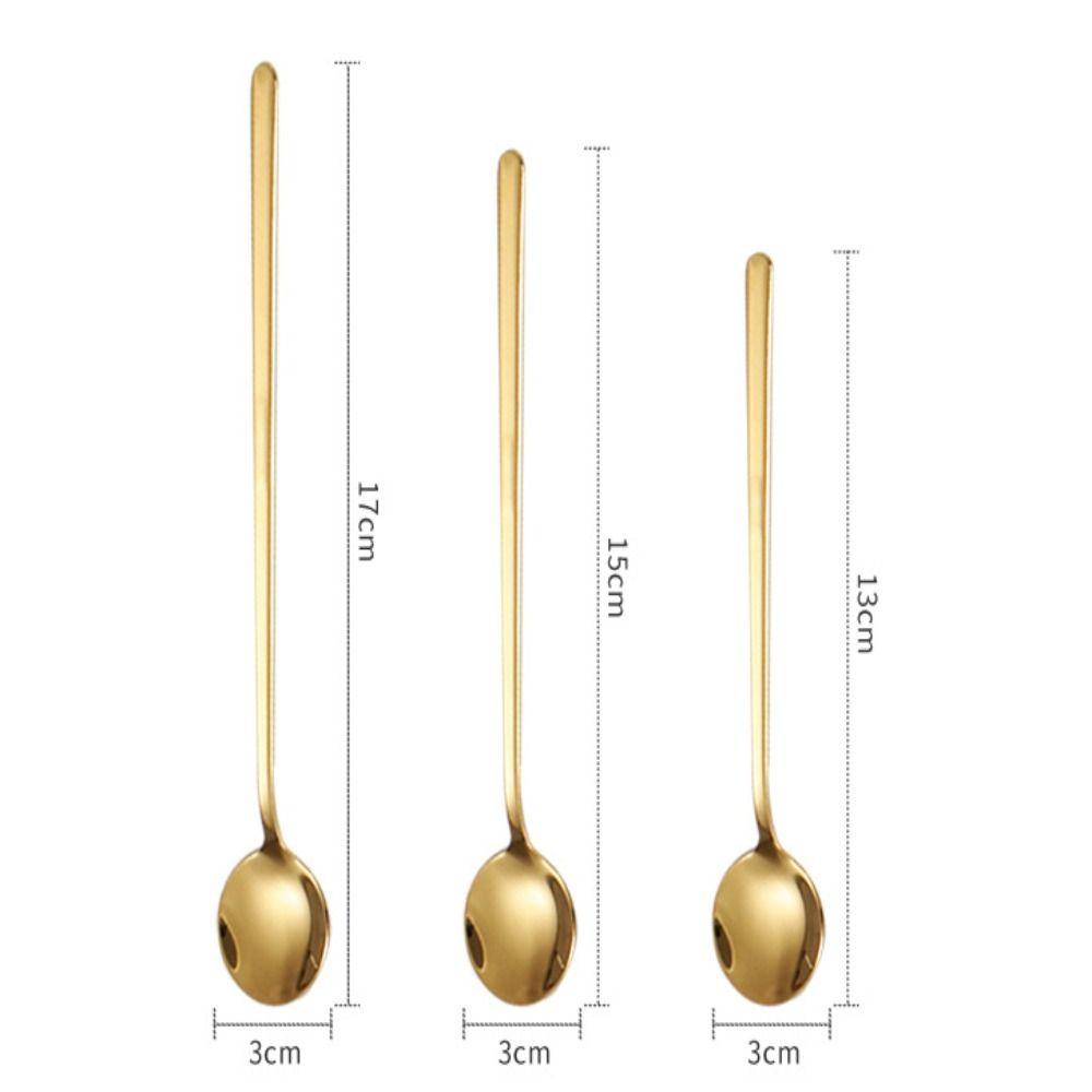 [Elegan] Sendok Kopi Gold Sup Es Krim Mini Untuk Aksesoris Dapur Sendok Teh Gula