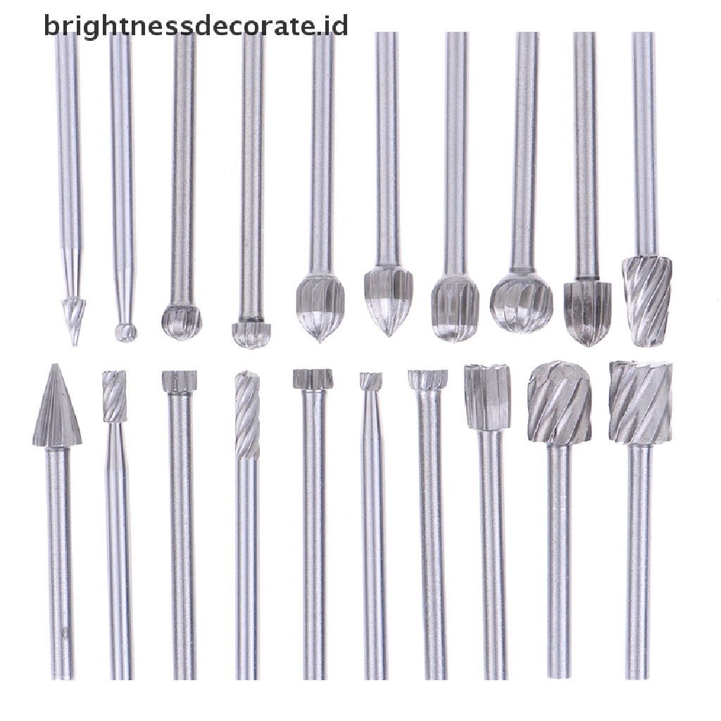 [Birth] 20pcs Tungsten Carbide Rotary Point Burr Die Grinder Shank Set 3 * 40mm [ID]