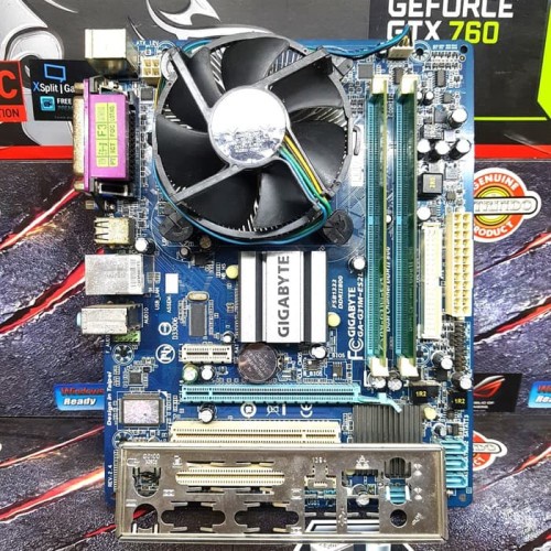 PAKETAN Motherboard INTEL G31 DDR2 + processor 2,9 Ghz + ram 4gb + fan