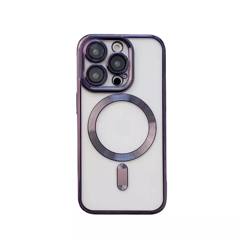 Magsafe Case Luxury Magnetic For Samsung S22 Ultra S22 Plus Electroplating Chrome With Camera Protector