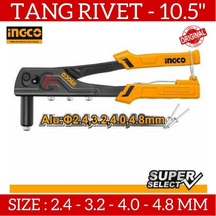 INGCO HRS108 Tang Rivet Alat Ripet Paku Hand Riveter Ukuran 10.5 Inch