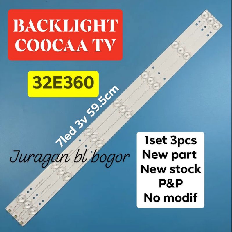 LAMPU LED BL BACKLIGHT TV COOCAA COCA KOKA COCOA 32E360 7LED 7K