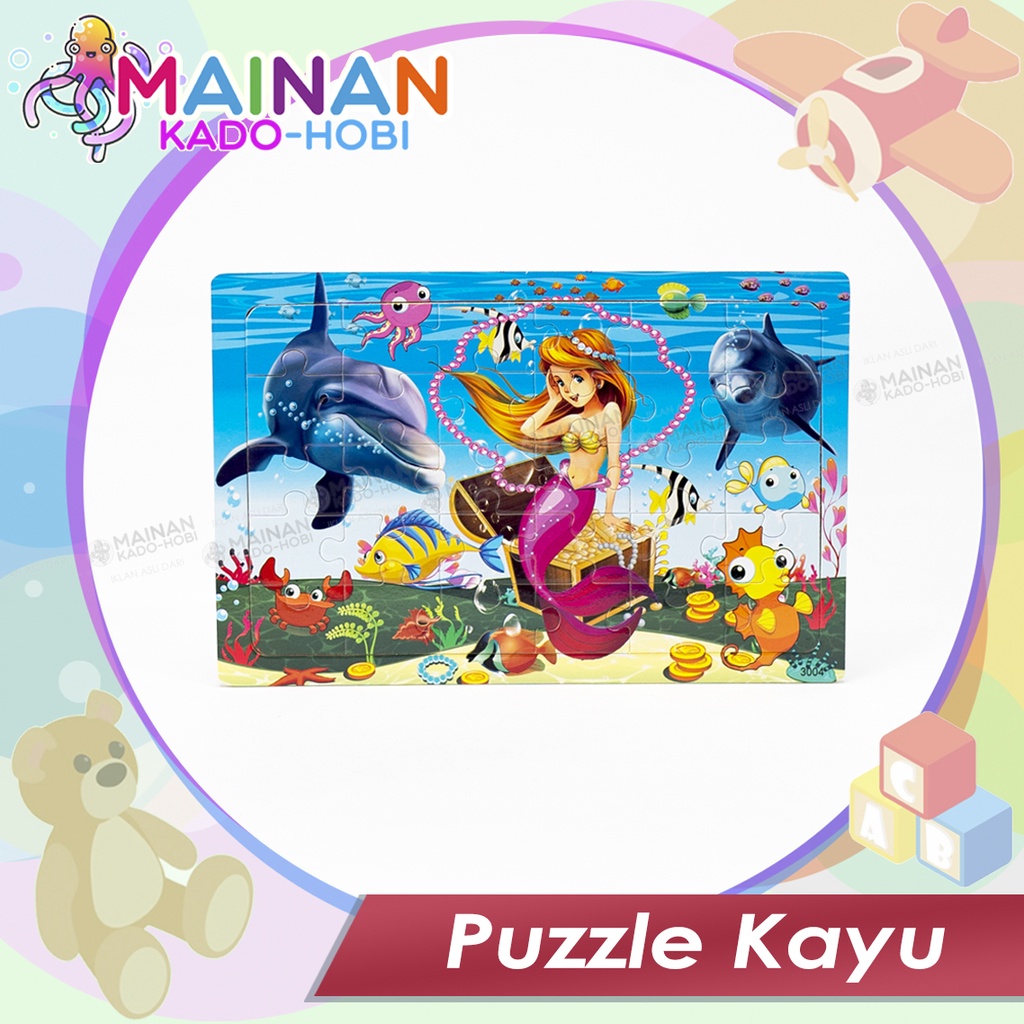 MAINAN DIY KREATIFITAS ANAK UNISEX SUSUN PUZZLE KAYU