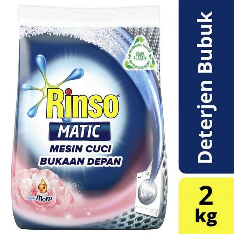 rinso matic 1.8kg/rinso matic bukaan depan 1.8kg/rinso matic 2kg bukaan depan/rinso matic 2kg/rinso 