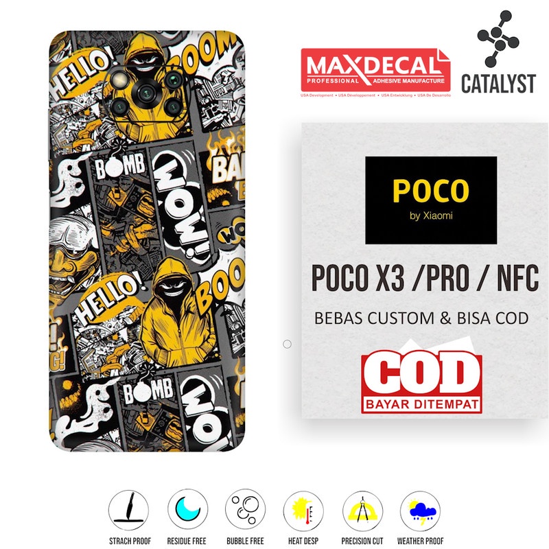 Garskin Skin Fullbody POCO X3 PRO NFC GUNDAM BISA CUSTOM - KODE LUVB