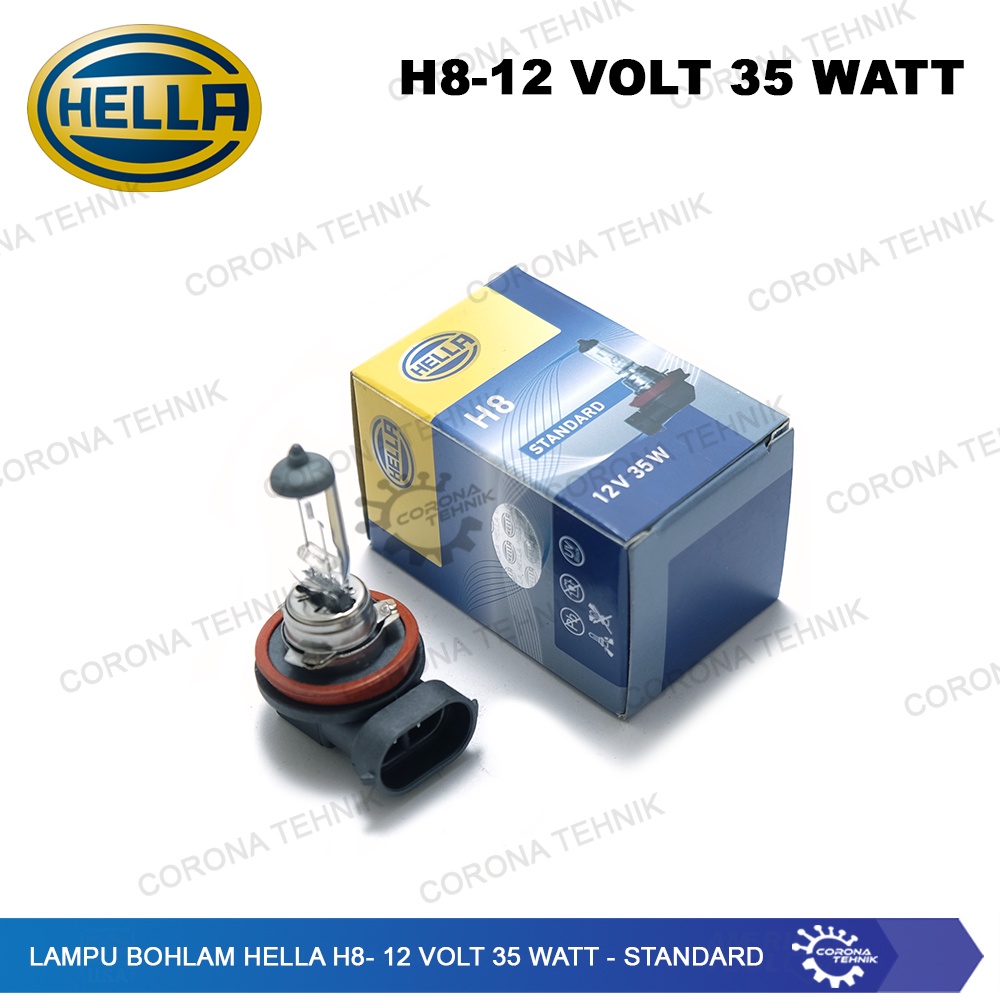 H8 - 12 Volt 35 Watt - Standard Lampu Bohlam Hella