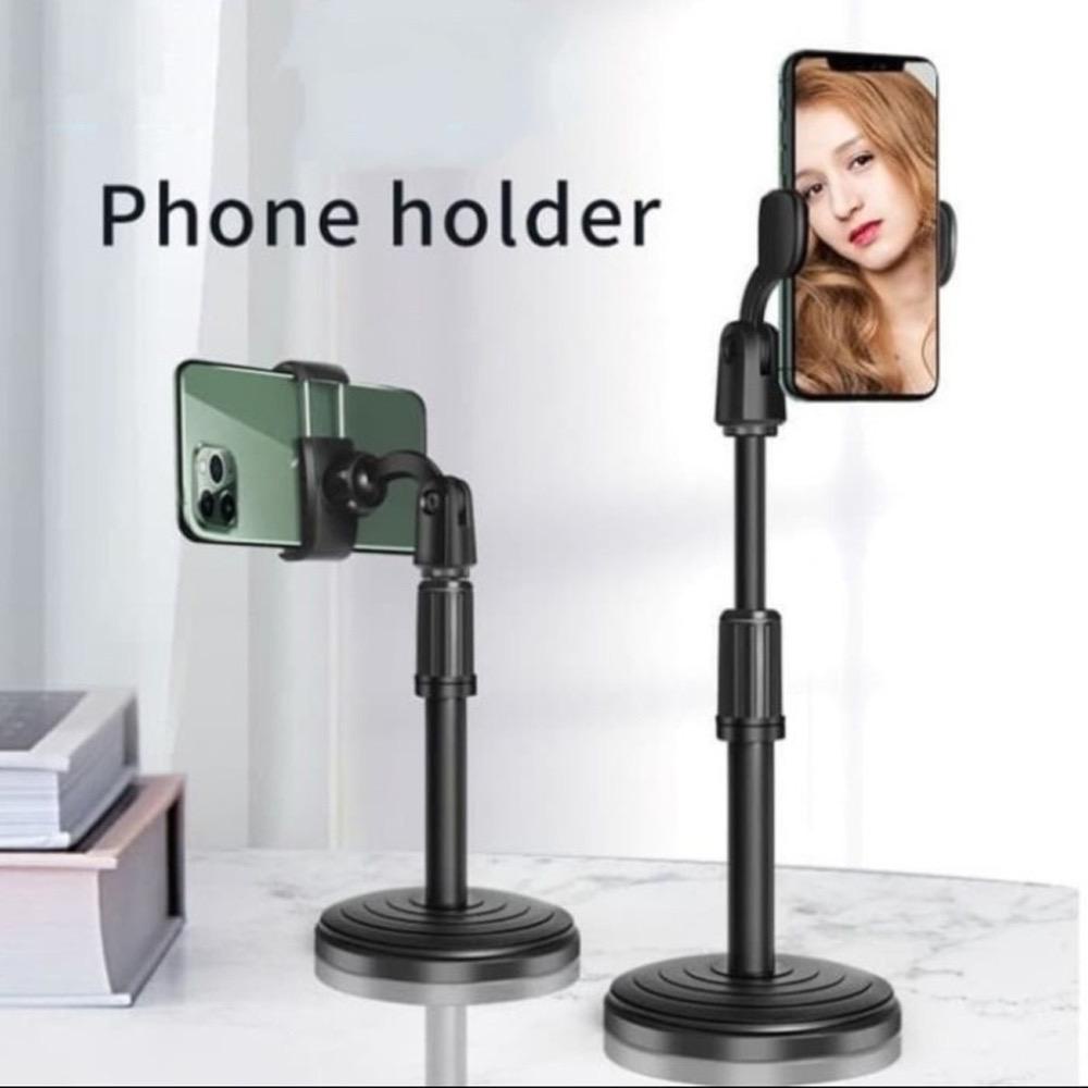 Phone Holder Standing Meja Holder Tatakan Universal Holder Brodcast Putar 360 Desktop