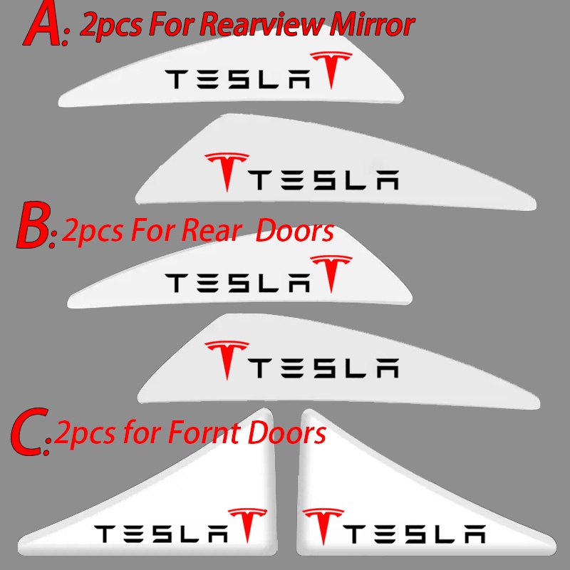 Pinggiran Pintu Mobil Anti Gores Tabrakan (Penebalan) Stiker Perlindungan Sudut Stiker Karet Silicon Untuk Tesla Model3Model S Y X Aksesoris