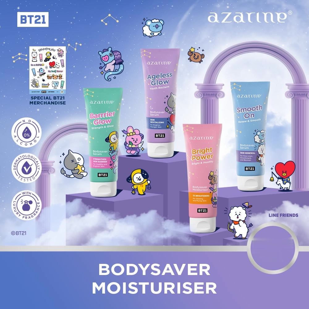 Azarine Body Saver Serum Moisturiser 100ml - Ageless Glow | Barrier Glow | Smooth On | Bright Power