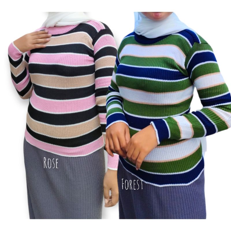 Bica Knit Stripe Rajut Garis