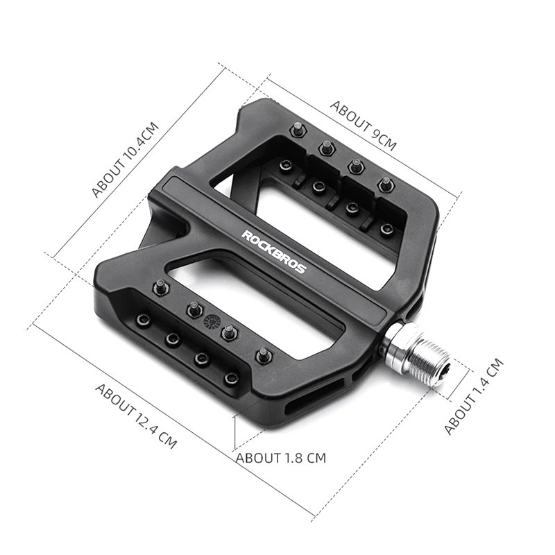 Rockbros Nylon Pedal Sepeda DU Bearing MTB Seli Roadbike 3721