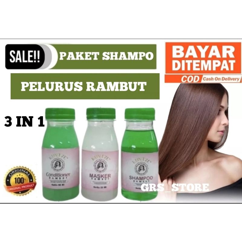 Shampo pelurus rambut permanen KUNZTE 80ml BPOM