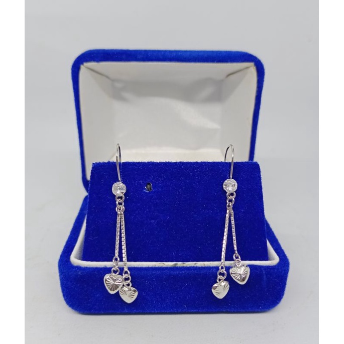 anting kait mp 1 m. itali bandul love / anting perak silver 925 lapis emas/ anting fashion wanita terbaru