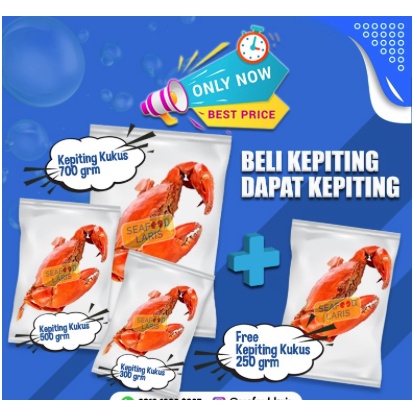 

BUY 1 GET 1 - KEPITING KUKUS SIAP MASAK 1 ekor (free 1 ekor)
