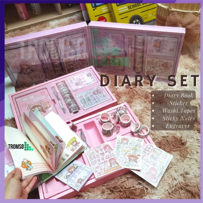 Diary Tromso 5In1 Diary Set / Gift Set / Buku Harian Untuk Anak Perempuan
