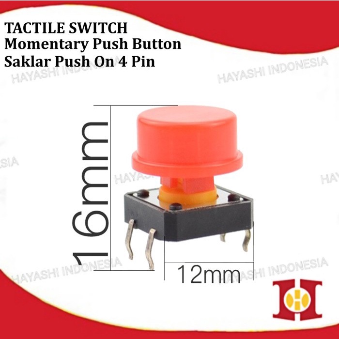 Omron OEM Push Button B3F 4055 12x12x7.3 Tutup Tactile Tach Switch 4P-50pcs