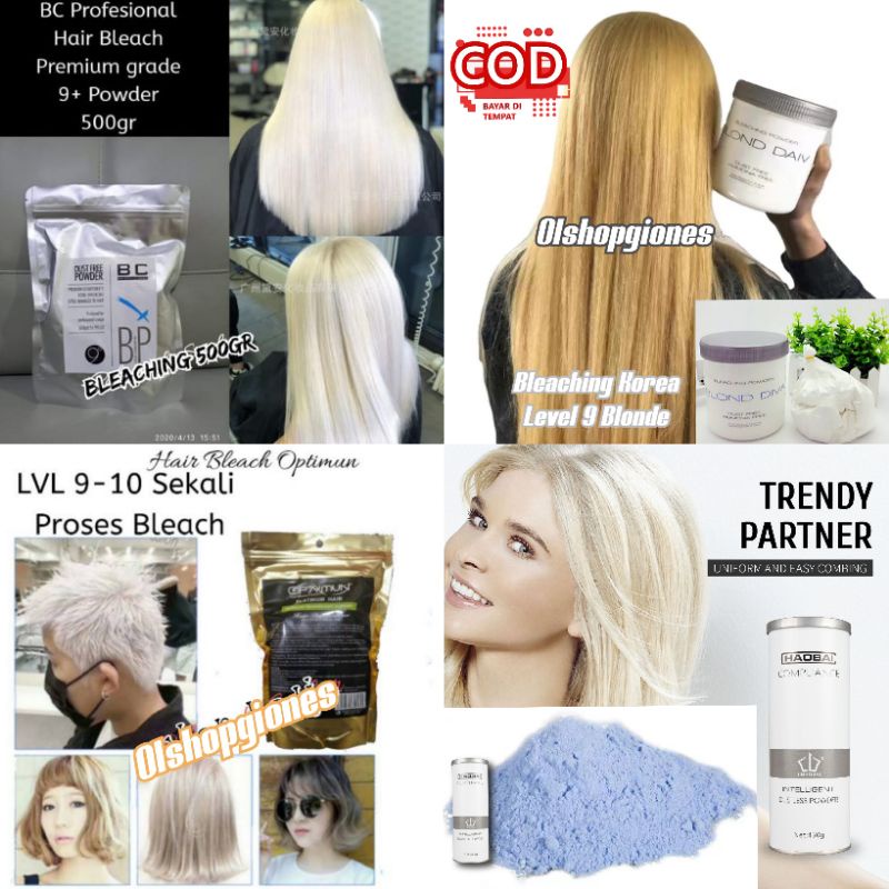 Bleaching korea premium BC Professional level 9 putih 500gr grade A Blonde Diva Optimun powder light master Koreo