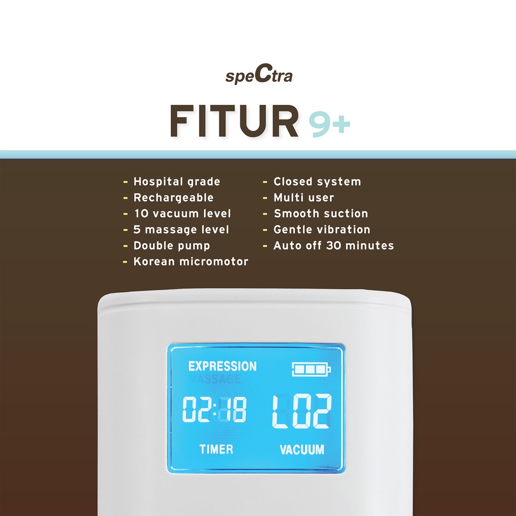 SPECTRA 9+ PLUS BREASTPUMP / POMPA ASI [FREE BONUS PROMO !!]