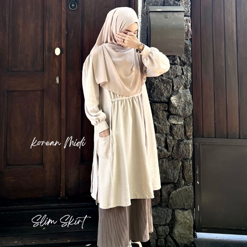 Korean Embroidery Linen Midi Busui Non Busui