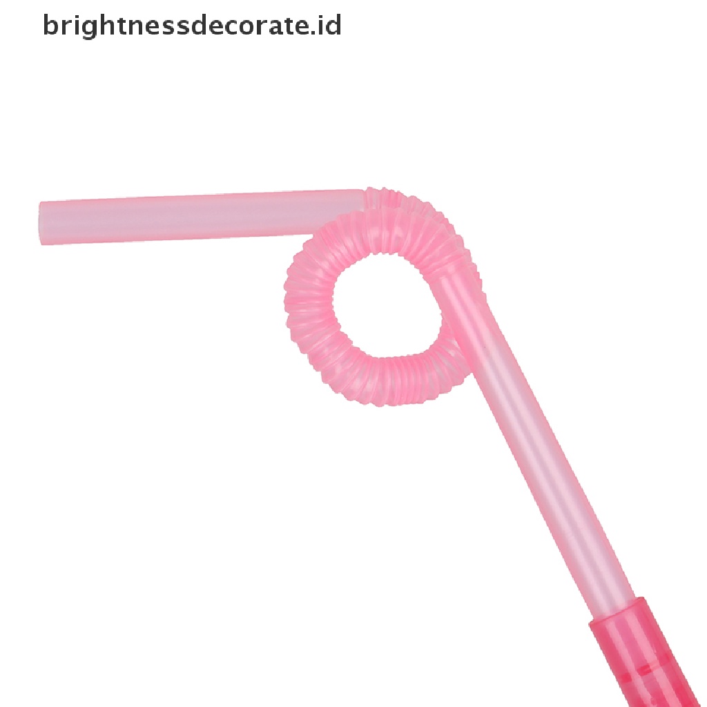 [Birth] Love Heart Double Straw Sedotan Tabung Minum Fleksibel Unik Aksesoris Bar [ID]