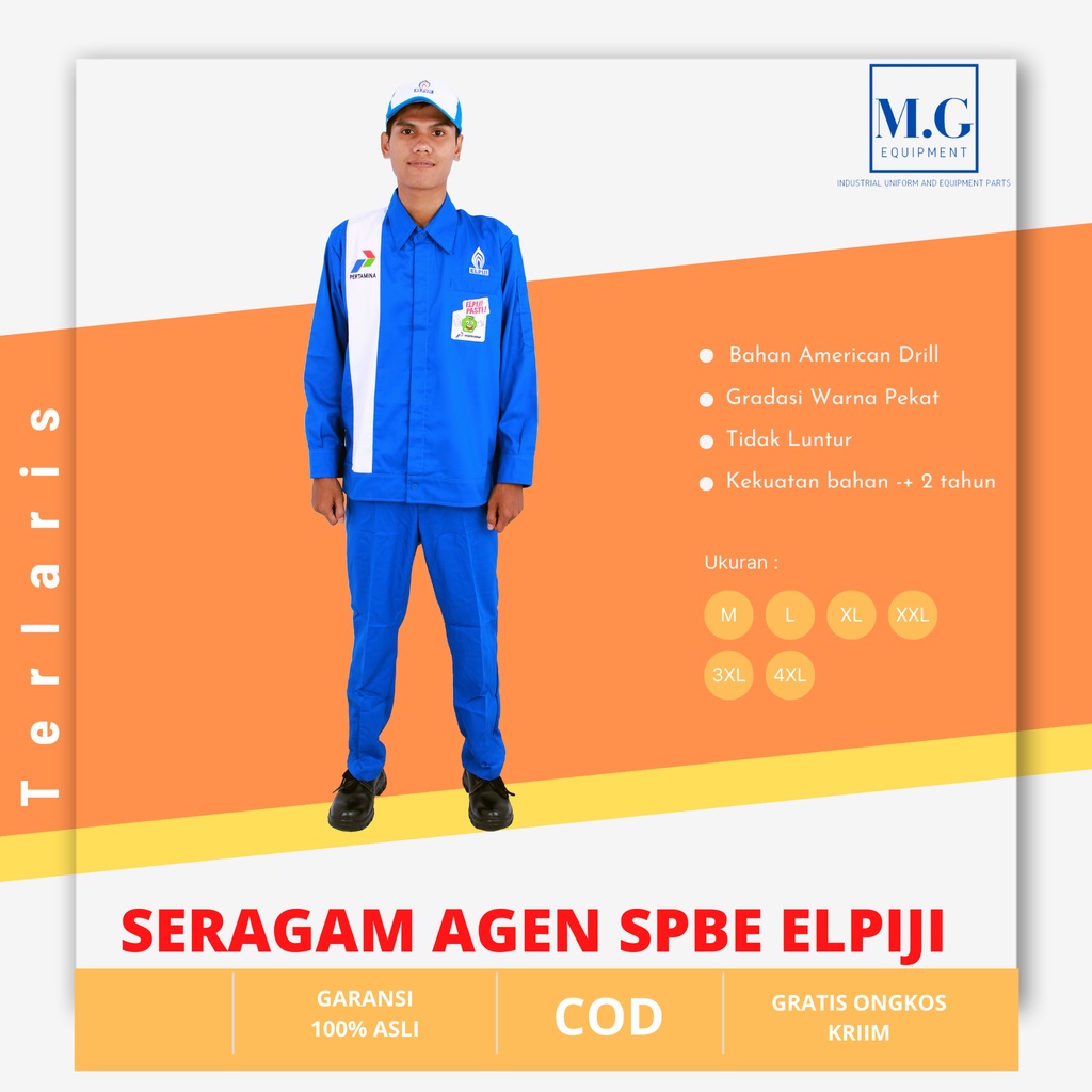 Setelan Baju Seragam Elpiji SPBE Lengan Panjang