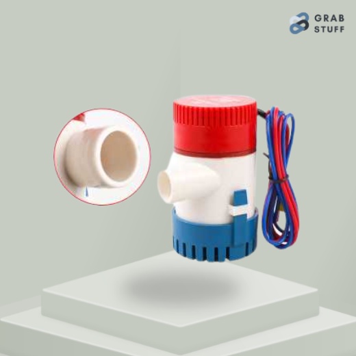 Pompa Air Submersible Water Bilge Pump 12 V / Pompa Celup Susun Submersible Rendam Kolam ikan Sawah Marine Lambung Kapal Tekanan Tinggi Tenaga Aki Accu Adaptor Pompa Submersible Kapal Aksesoris DC 12V / Pump Pompa Pendorong Tekanan Air Mini Serbaguna