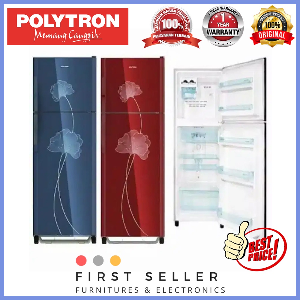 FREE ONGKIR* POLYTRON KULKAS 2 PINTU / LEMARI ES / PRB 219 (200 LITER)