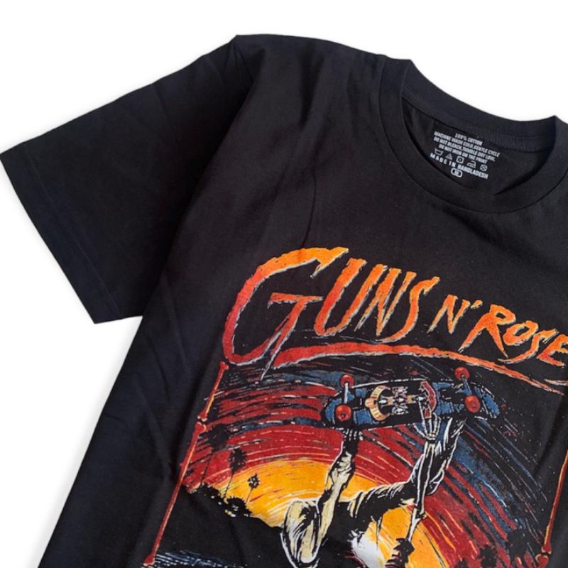 Kaos Band Guns N Roses skeleton cotton Original