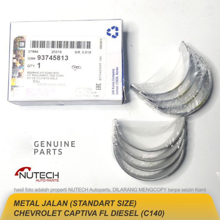 Metal Jalan SET Captiva FL Facelift C140 Diesel Original GM Uk Standar