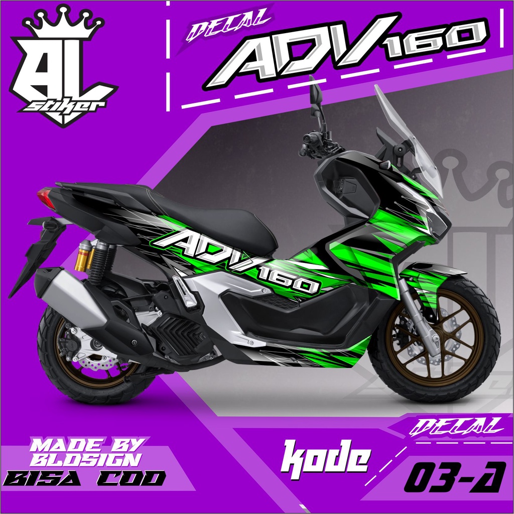 BL STIKER - Stiker ADV 160 Full Body Decal Stiker ADV 160 2022 Adventure Aksesoris Motor ADV Lis Var