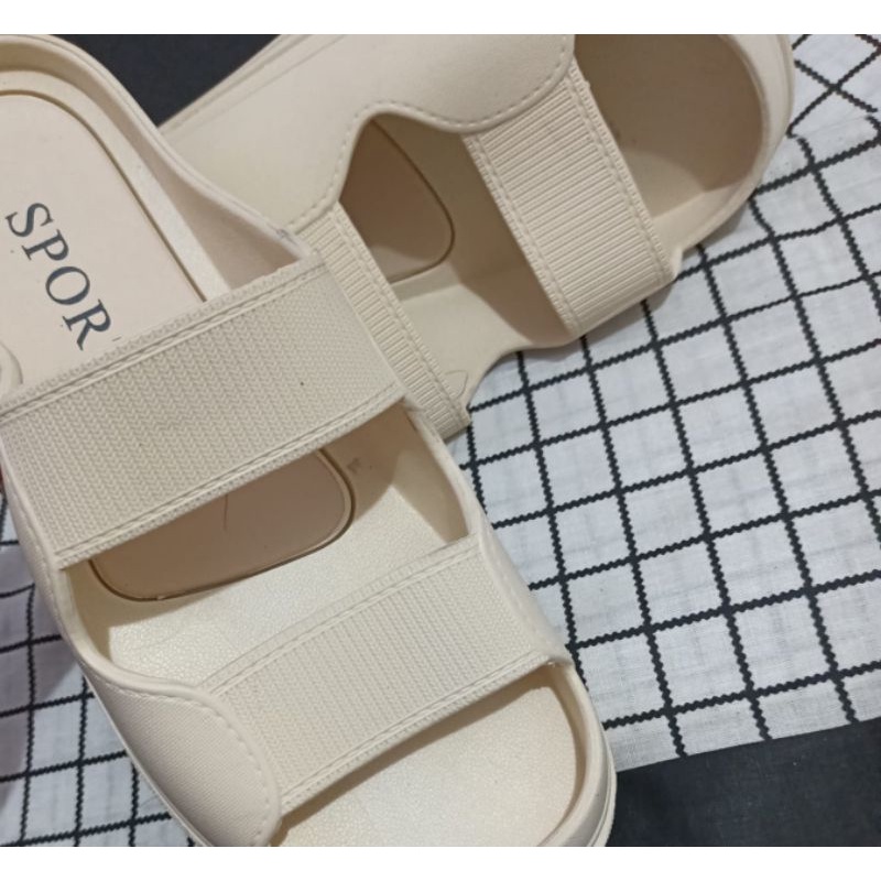 Sandal Wanita Terbaru Sendal Karet Jelly Import Ban dua Sendal Clog Korean