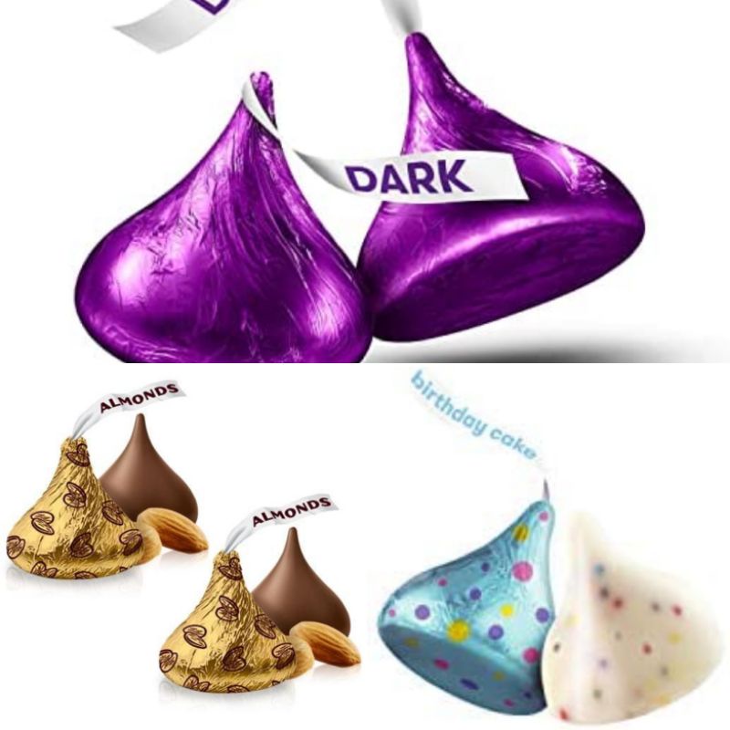 

Hershey's Kisses Milk Coklat Almond - Dark - Birthday Cake