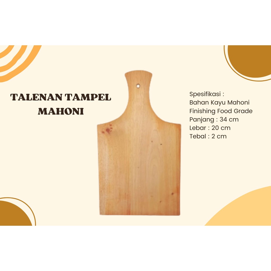 Talenan Bahan Kayu Mahoni Finishing Food Grade