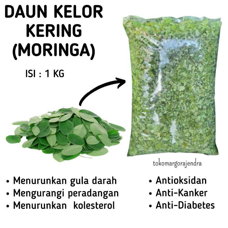 

[AAH54] PROMO Daun Kelor Kering 1kg Murni 100% Daun Moringa Murah 86