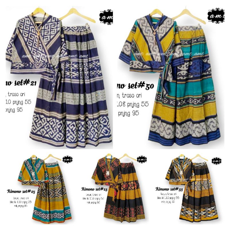 KIMONO Set Tenun Troso ori