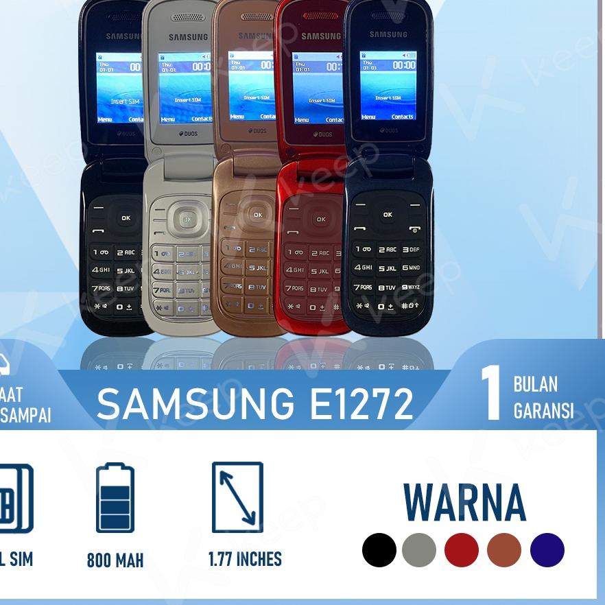 Miliki パ hp lipat samsung GT-E1272 termurah bergaransi jadul samsung lipat dual sim siaga lama