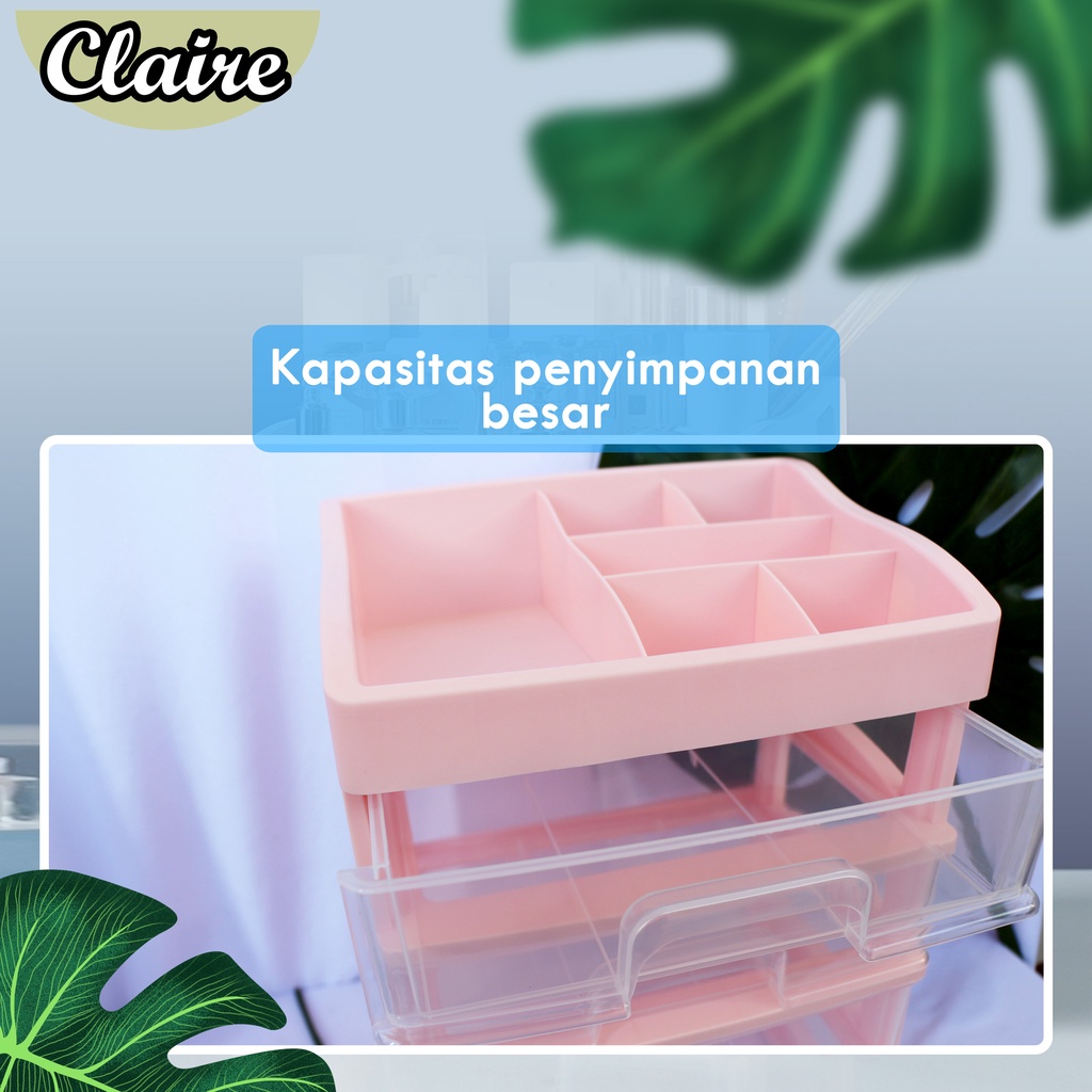 3 Tingkat Kotak Kosmetik Dengan Laci - Laci penyimpanan makeup dan berkas - laci dan rak organizer