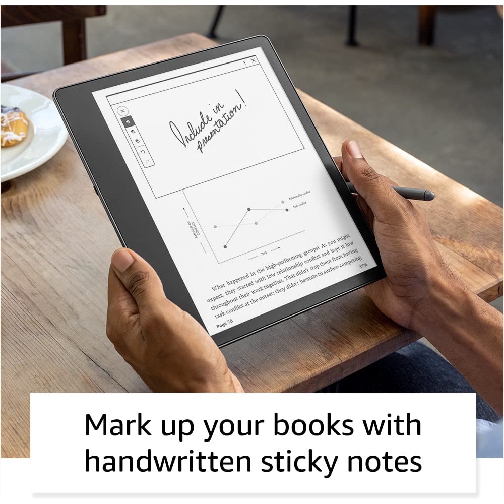 Amazon Kindle Scribe, the first Kindle for reading and writing, with a 10.2” 300 ppi Paperwhite display, includes Premium Pen