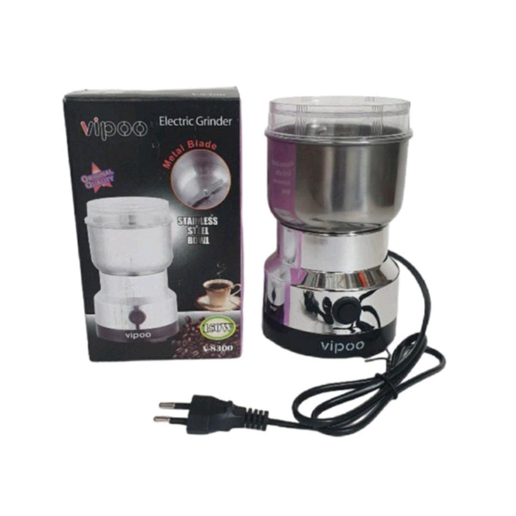 Vipoo V-8300 Electric Coffee Grinder Blender Biji Kopi Alat Gilingan Kopi