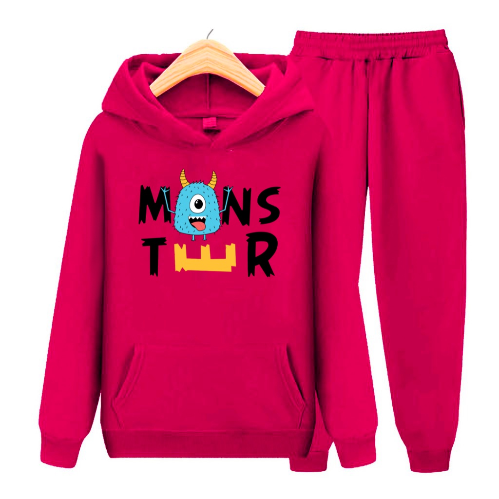 Setelan Sweater anak MONSTER /Baju Sweater Hoodie Anak