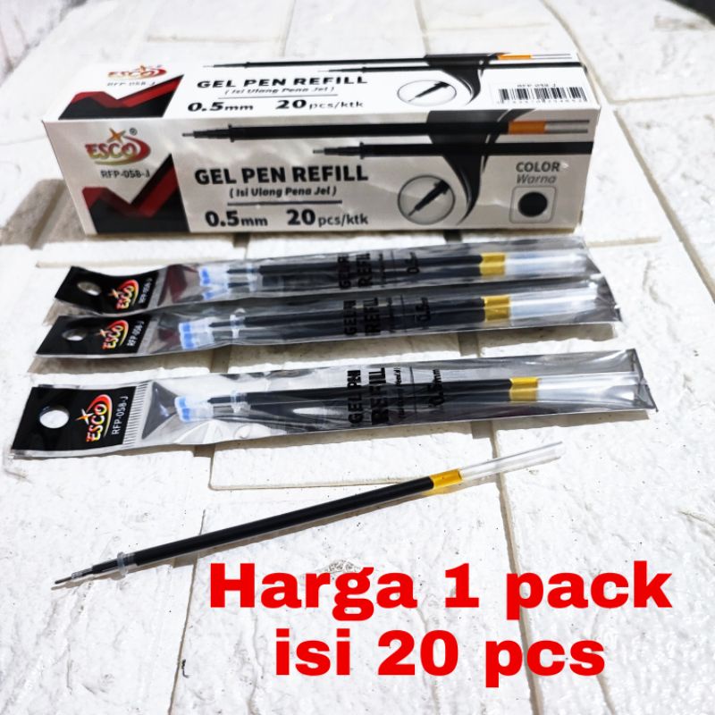 

Isi Refill Pulpen Gel ESCO 0,5mm Bisa Untuk Kenko dan Joyko