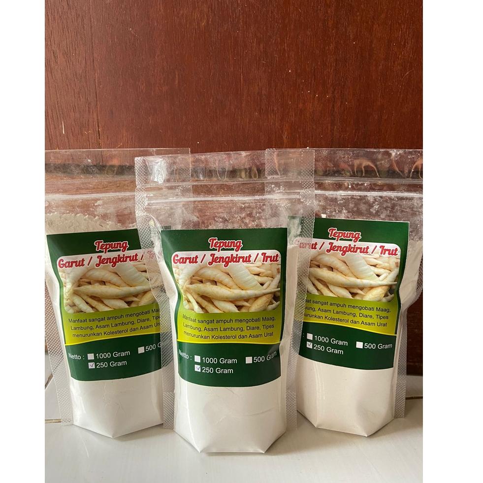 

Dijamin Miring harga.. Tepung irut/tepung pati irut/tepung garut/jengkirut 500gram I9V