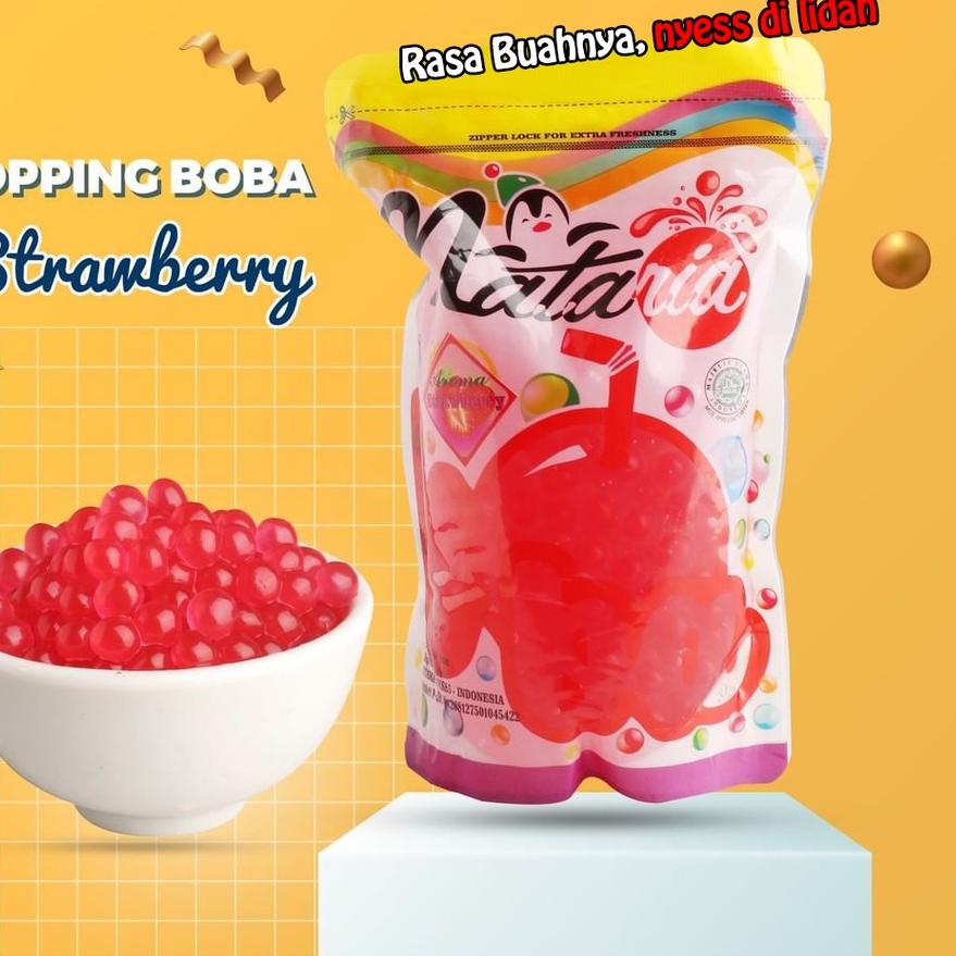 

Discount[TD4]-Popping Boba Strawberry 500gr - Poping Jelly Nataria - Bandar Powder