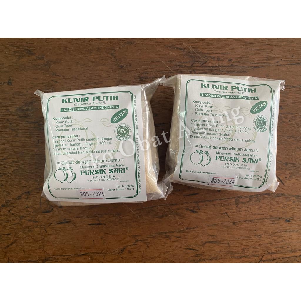 

Jamu Tradisional Alami "Persik Sari" Kunir Putih (Isi 8 Sachet)