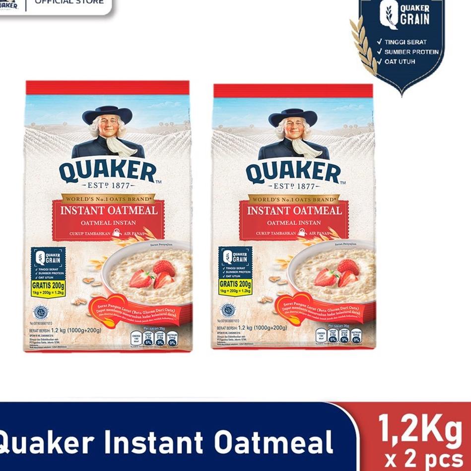 

✰ Quaker Instant Oatmeal 2 x 1200 gr ❄