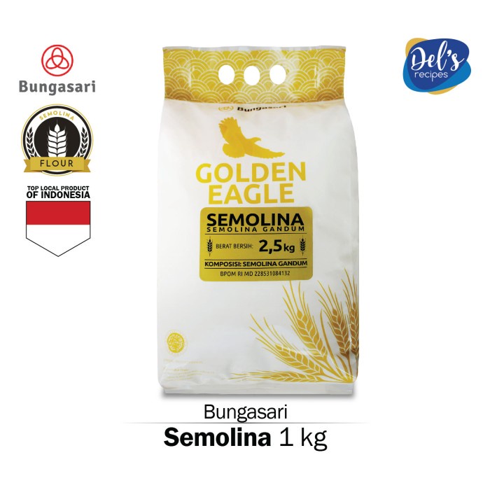 

Tepung Semolina Golden Eagle – Semolina Flour 2.5kg
