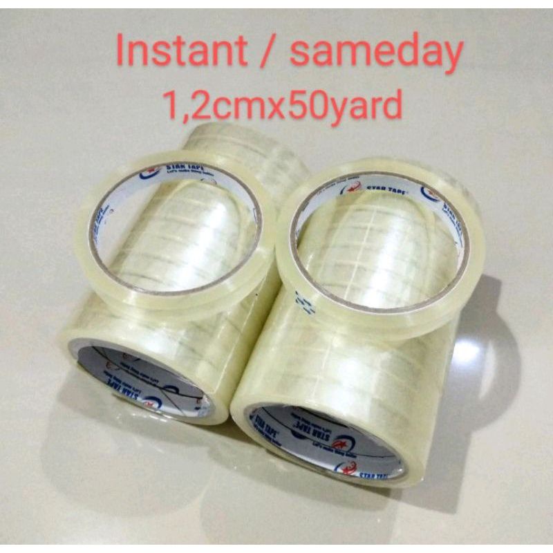 

Selotip Selotape Isolasi Bening Setengah 1/2 Inch Bening Lakban Premium Quality